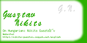 gusztav nikits business card